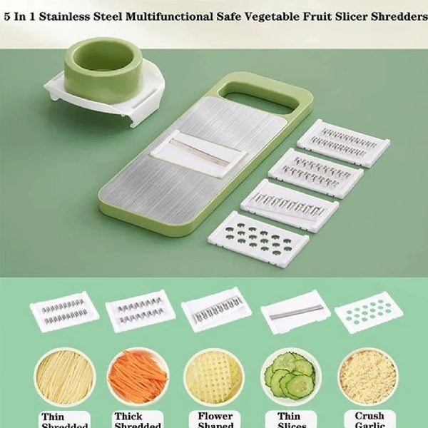 Multi Function Cutter Slicer 5-in-1 Multi-Function Veg Cutter