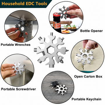 18-in-1 Mini Snowflake Stainless Steel Tool
