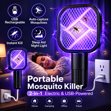 USB Electric Mosquito Killer Racket Lamp | Silent & Safe Insect Killer Light