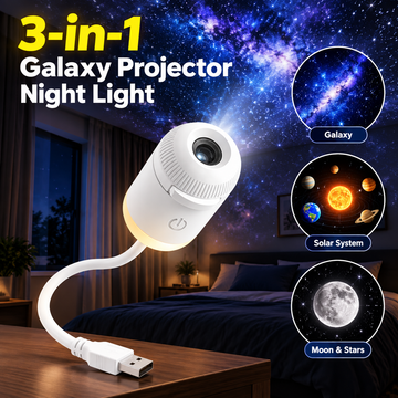 Galaxy Star Projector Night Light – 3 Projection Films