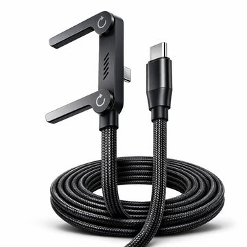 240W Type C Fast Charging Cable with Invisible Holder – 2-in-1 Mobile Stand Cable