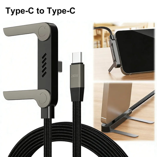 240W Fast Charging Cable with Invisible Stand